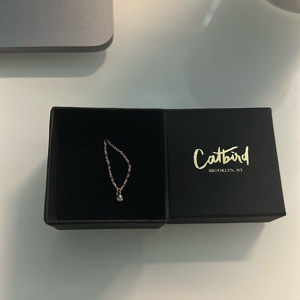Catbird x MET petal diamond necklace